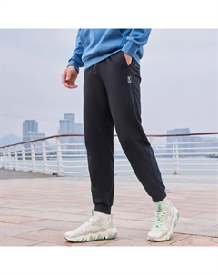 Мужские трикотажные спортивные брюки, черный (размер S 165/70A) Qiaodan