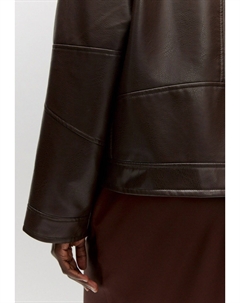 Куртка из искусственной кожи, коричневый Edited