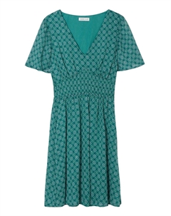 Дневное платье AUSGESTELLTES MIT KURZEN ÄRMELN, зеленый Cache cache
