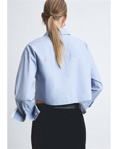 Блузка на пуговицах CONTRAST, светло-голубой Mango