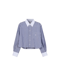 Укороченный топ женский синий Celine