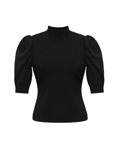 Однотонный свитер с пышными рукавами, топ, черный Deep breath