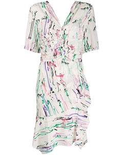 Платье Arodie с оборками, нейтральный цвет Isabel marant