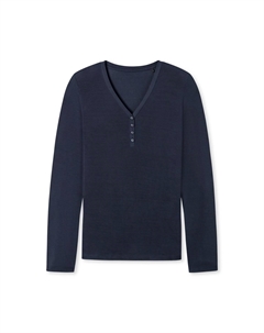 Пижамный топ Mix & Relax, темно-синий Schiesser