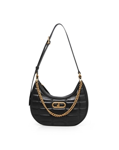 Женская сумка из овчины через плечо, черный Deep breath