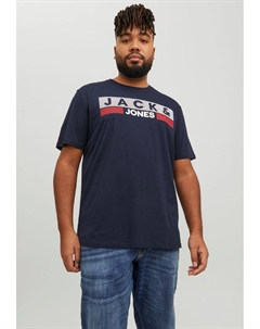 Футболка с принтом JJECORP LOGO TEE O-NECK, темно-синий пиджак Jack & jones