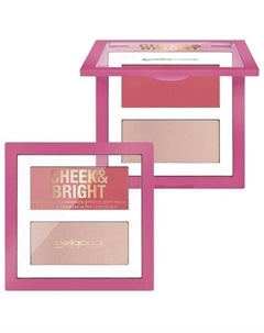Палитра кремовых румян и хайлайтера Cheek & Bright Pink Shy Bellaoggi