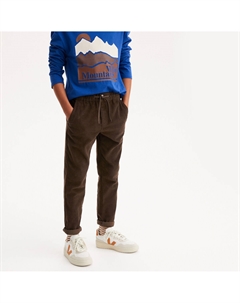 Брюки прямые из велюра каштановый La redoute collections