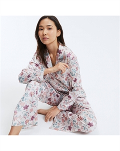 Пижама из сатина с принтом разноцветный Laredoute