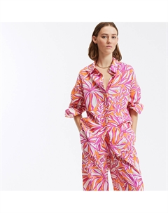 Рубашка оверсайз с принтом Signature APOLLINE оранжевый La redoute collections