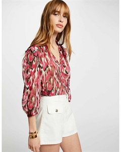 Блузка с V-образным вырезом рукавами 34 розовый Laredoute