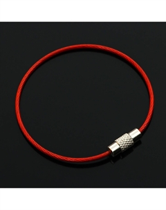 Брелок для ключей, стальной трос, 15 см, красный Torso