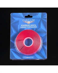 Клейкая лента, прозрачная, двусторонняя, акриловая, 15 мм × 5 м Torso