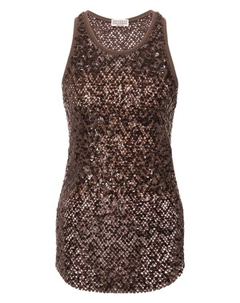 Топ с отделкой пайетками Brunello cucinelli