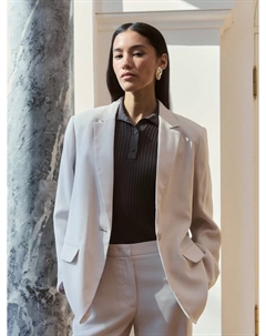 Однобортный жакет прямого кроя из вискозы Zarina