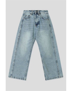 Джинсы с эффектом потертости широкого кроя Choupette