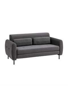 Диван-кровать прямой Барнаби велюр серый Stool group