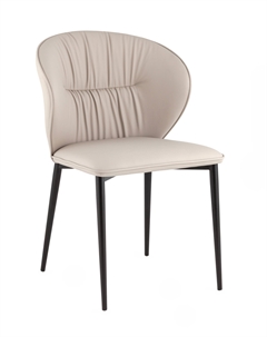 Стул обеденный Deia светло-серая экокожа черные ножки Stool group