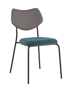 Стул обеденный Casey темно-бирюзовый с серой экокожей Stool group