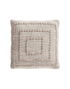 Подушка декоративная Clancy 50x50 бело-коричневая Vical