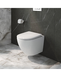 Унитаз подвесной безободковый с сиденьем и смывом TORNADO BelBagno UNO-TOR BB5177CH-TOR/SC Belbagno