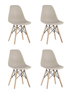Стул Eames Style DSW бежевый x4 (разборный каркас) Stool group
