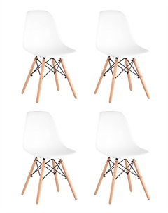 Стул Eames Style DSW белый x4 (разборный каркас) Stool group