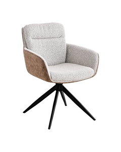 Стул обеденный Waldo светло-серый c бежевой экокожей Stool group