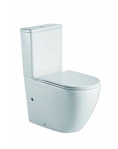 Унитаз-компакт Point Сатурн безободковый, белый, сиденье дюропласт микролифт быстросъем., PN42901