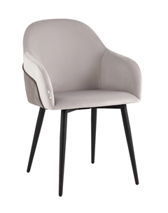 Стул Новел New велюр светло-серый с темно-серой спинкой Stool group