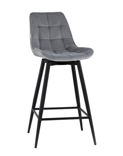 Стул барный Флекс с поворотным механизмом велюр велютто серый Stool group