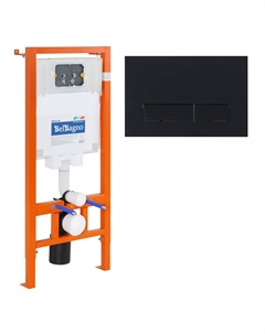 Система инсталляции для подвесных унитазов BelBagno BB002-80 с кнопкой смыва BB012-MR-NERO.M Belbagno