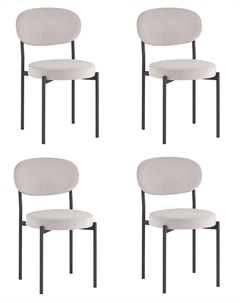 Стул Бриф SN велюр светло-серый каркас антрацитовый муар, 4шт./уп. Stool group