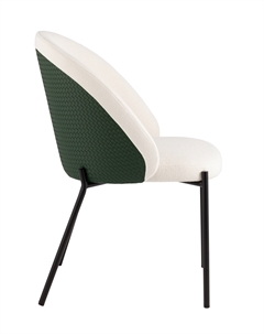 Стул обеденный Adelinde бежевый с зеленой экокожей Stool group