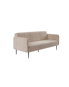 Monaco диван-кровать прямой с подлокотниками, трехместный, велюр бежевый Velutto 06 Top concept