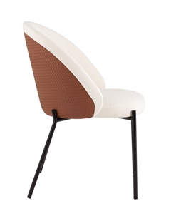 Стул обеденный Adelinde бежевый с коричневой экокожей Stool group