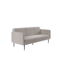 Monaco диван-кровать прямой с подлокотниками, трехместный, велюр серый Velutto 52 Top concept