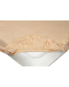 Простыня Персиковая трикотажная на резинке Ecotex