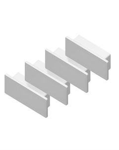 Заглушка для накладного алюминиевого профиля GP2001 комплект 4шт ILLUMINATION Ambrella light