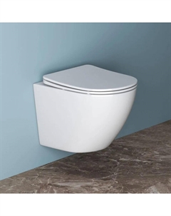 Унитаз подвесной безободковый с сиденьем BelBagno UNO BB3105CHR/SC Belbagno