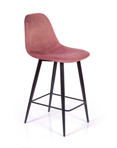 Стул полубарный TED, бархат пудровый 15 /опора конус Top concept