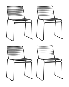 Стул обеденный Danny черный с черной подушкой 4 шт Stool group