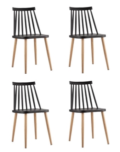 Стул Морган пластиковый черный 4 шт Stool group