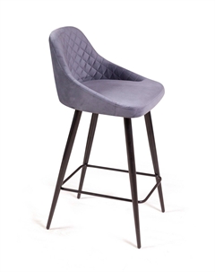 Стул полубарный Douglas ромб, бархат серый 27 Top concept