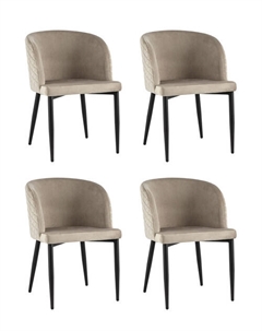Стул Оскар велюр шампань 4 шт Stool group