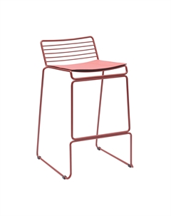 Стул полубарный Danny бордовый с подушкой Stool group