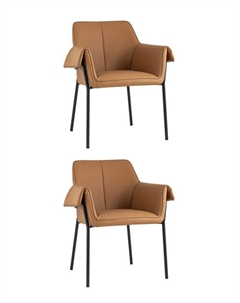 Кресло Бесс экокожа коричневый 2 шт. Stool group
