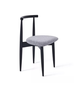 Стул Diana, бук натуральный (эмаль черная), серый Top concept
