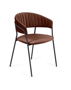Стул Kelly с подлокотниками, бархат коричневый 12 Top concept