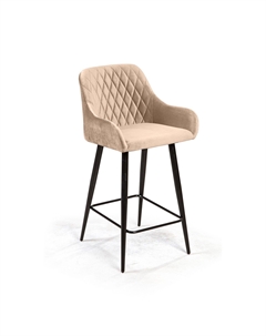 Стул полубарный Robert поворотный 360 градусов, бархат бежевый 5 Top concept